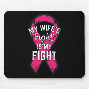 Breast Cancer Support Gift Awareness Husband Wife Mouse Pad