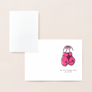 Breast Cancer Support Gifts Cancer Women Get Well  Foil Card
