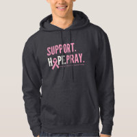 breast cancer support hope pray Pullover Hoodie