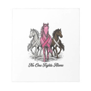 Breast Cancer Support Horse Vector Shirt Design_1 Notepad