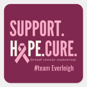 breast cancer support personalised custom Sticker