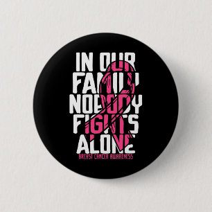 Breast Cancer Support Pink Family Breast Cancer Aw 6 Cm Round Badge