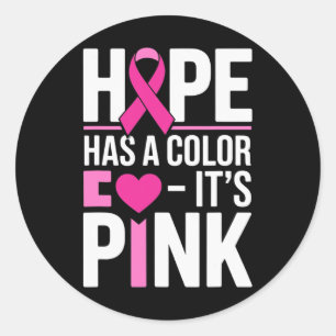 Breast Cancer Support Pink October Breast Cancer A Classic Round Sticker