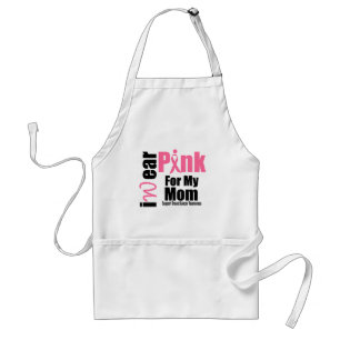Breast Cancer Support Pink Ribbon Mum Standard Apron