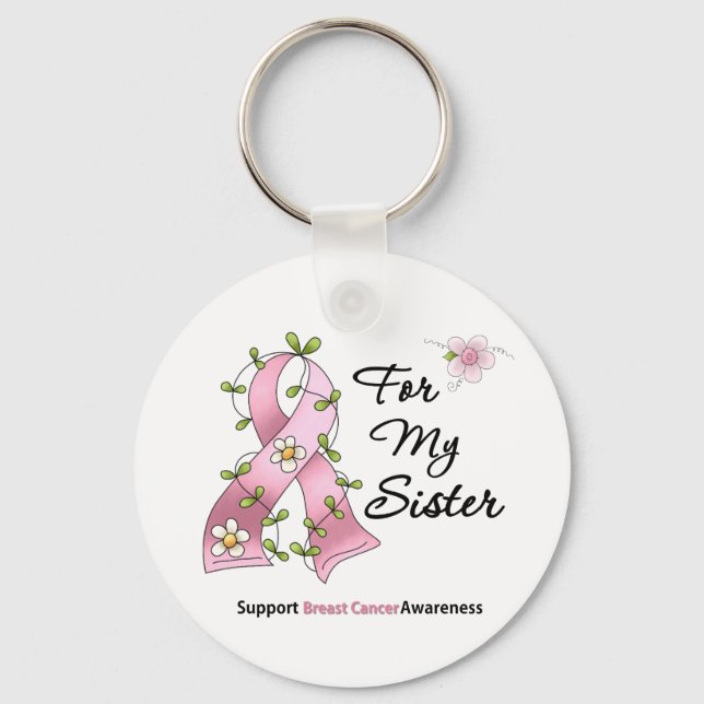 Breast Cancer Support Sister Key Ring (Front)