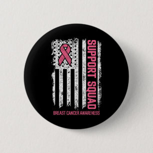 Breast Cancer Support Squad Breast Cancer Awarenes 6 Cm Round Badge