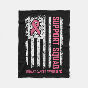 Breast Cancer Support Squad Breast Cancer Awarenes Fleece Blanket