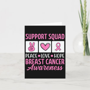 Breast Cancer Support Squad For Awareness Warriors Card