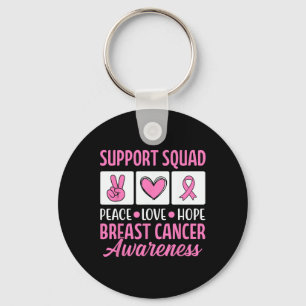 Breast Cancer Support Squad For Awareness Warriors Key Ring