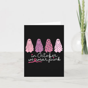 Breast Cancer Support Squad Ghost Halloween Card