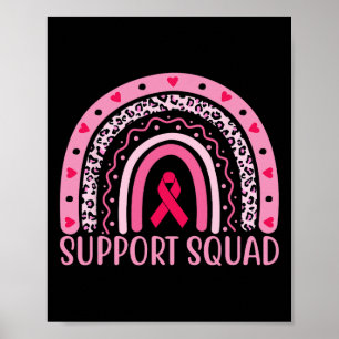 Breast Cancer Support Squad Warrior Breast Cancer Poster