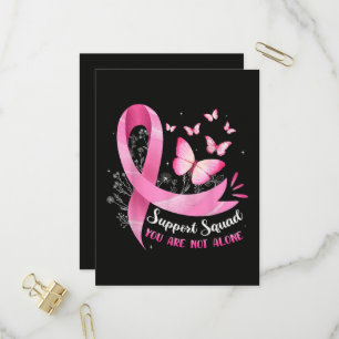 Breast Cancer Support Squad You Are Not Alone Invitation Postcard