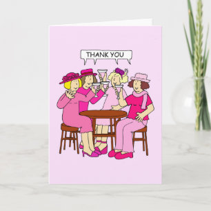 Breast Cancer Support, Thank you, ladies in pink. Thank You Card