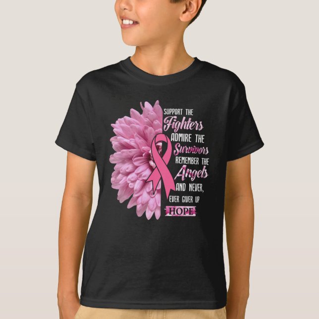 Breast Cancer Support The Fighters Gift For Her  T-Shirt (Front)