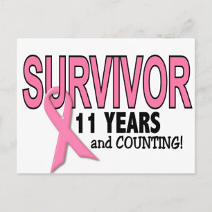 BREAST CANCER SURVIVOR 11 Years & Counting Postcard