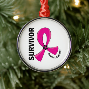Breast Cancer Survivor 12 Metal Tree Decoration