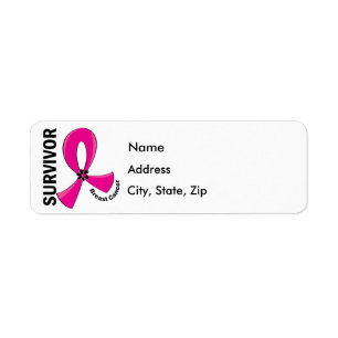 Breast Cancer Survivor 12 Return Address Label