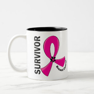 Breast Cancer Survivor 12 Two-Tone Coffee Mug