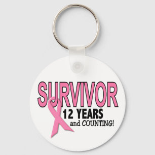 BREAST CANCER SURVIVOR 12 Years & Counting Key Ring