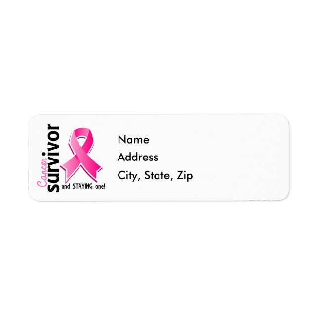 Breast Cancer Survivor 19 Return Address Label (Front)