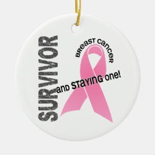 BREAST CANCER Survivor 1 Ceramic Ornament