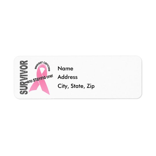 BREAST CANCER Survivor 1 Return Address Label