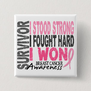 Breast Cancer Survivor 4 15 Cm Square Badge