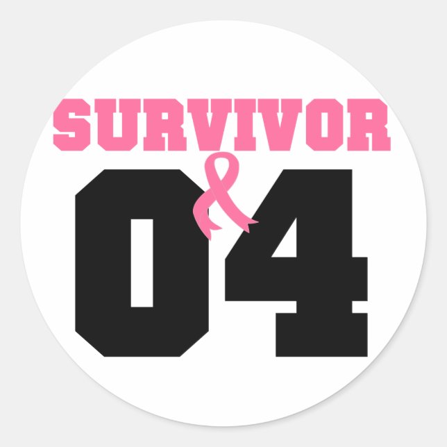 Breast Cancer Survivor 4 Years Classic Round Sticker (Front)