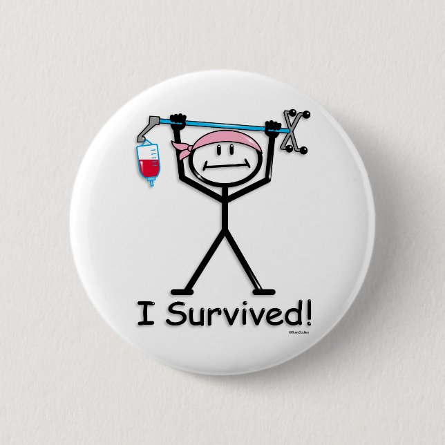 Breast Cancer Survivor 6 Cm Round Badge (Front)