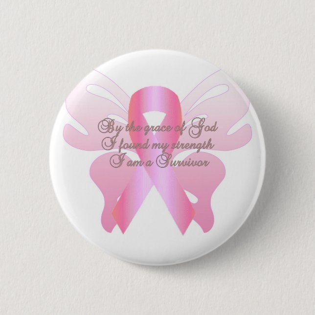 Breast Cancer Survivor 6 Cm Round Badge (Front)