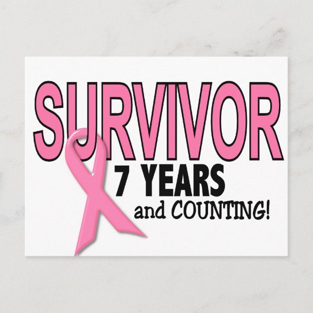 BREAST CANCER SURVIVOR 7 Years & Counting Postcard (Front)