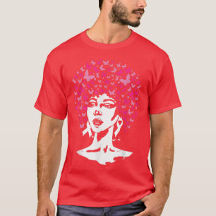Breast Cancer Survivor African Girl Pink Ribbon St T-Shirt