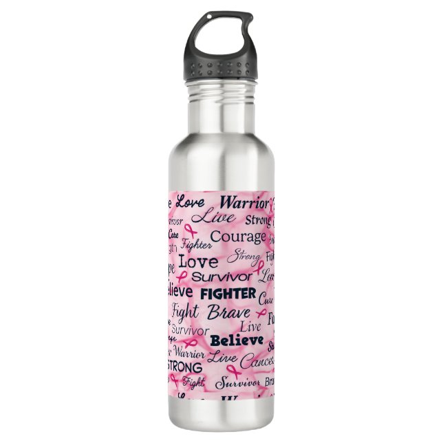 Breast Cancer Survivor Awareness 710 Ml Water Bottle (Front)