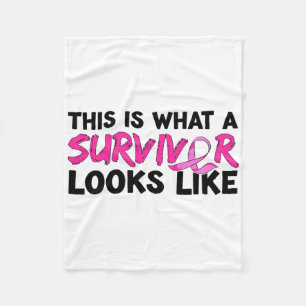 Breast Cancer Survivor Awareness Apparel Fleece Blanket