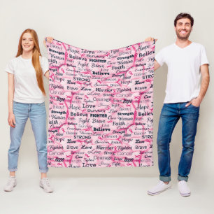 Breast Cancer Survivor Awareness Fleece Blanket