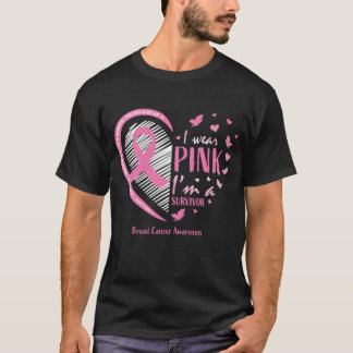 Breast Cancer Survivor Awareness Pink Ribbon T-Shirt
