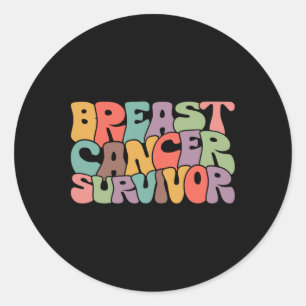 Breast Cancer Survivor Awareness Warrior Support P Classic Round Sticker
