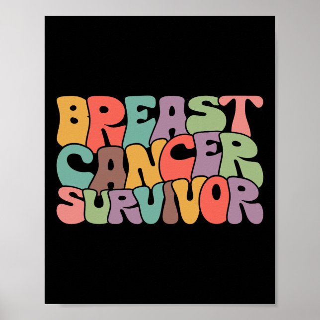 Breast Cancer Survivor Awareness Warrior Support P Poster (Front)