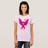 Breast Cancer Survivor Butterfly Name Monogram  T-Shirt (Front Full)