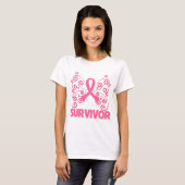Breast Cancer Survivor Butterfly T-Shirt (Front Full)