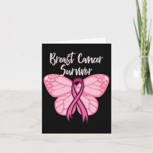 Breast Cancer Survivor Cancer Fighter Warrior Pink Card