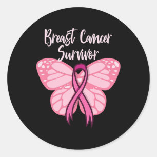 Breast Cancer Survivor Cancer Fighter Warrior Pink Classic Round Sticker