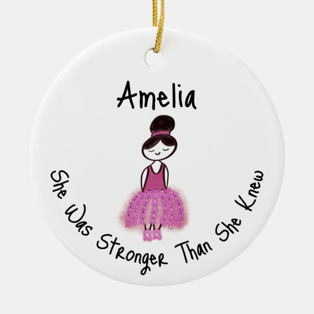 Breast Cancer Survivor Ceramic Ornament (Front)