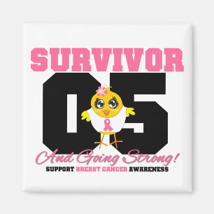 Breast Cancer Survivor Chick 05 Years Magnet