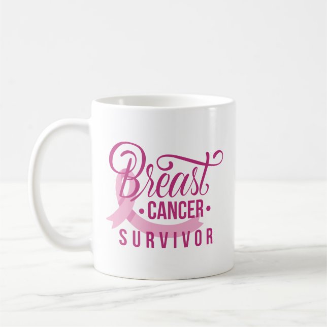Breast Cancer Survivor Coffee Mug (Left)