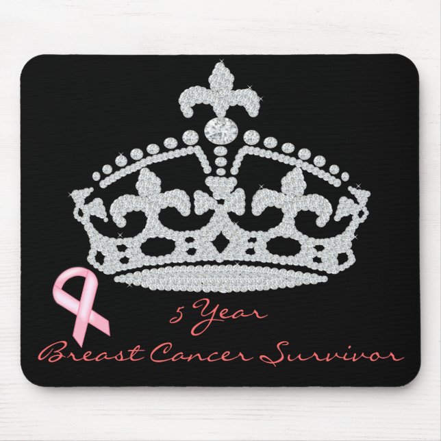 Breast Cancer Survivor - Diamond Princess Crown Mouse Pad (Front)