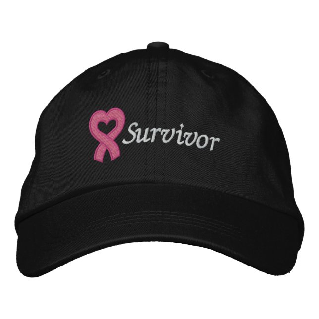 Breast Cancer Survivor Embroidered Hat (Front)