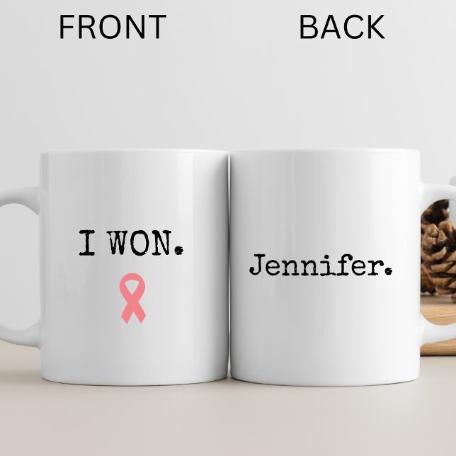 Breast Cancer Survivor Fighter Encouragement Gift Coffee Mug (Creator Uploaded)