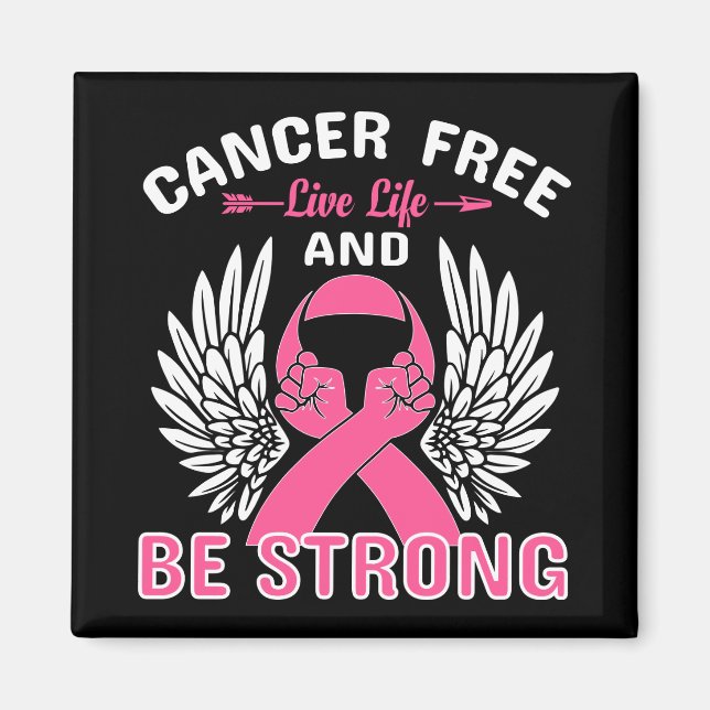 Breast Cancer Survivor Fighter Warrior Pink Ribbon Magnet (Front)