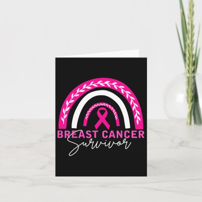 Breast Cancer Survivor For Women Mum Wife Survivor Card (Front)